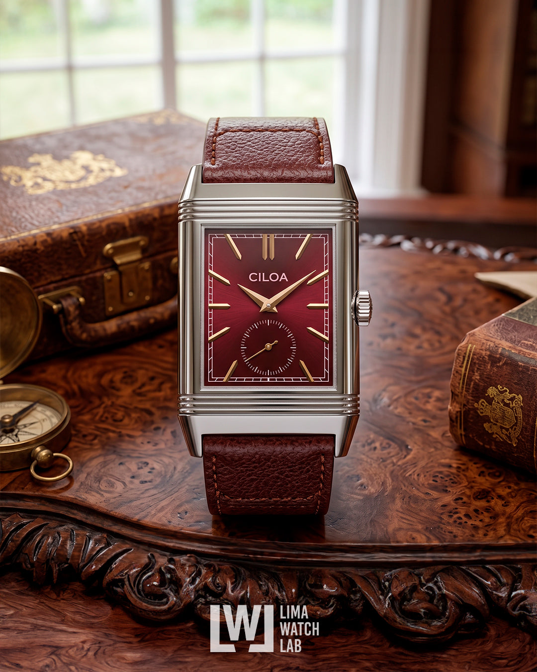 Reloj Ciloa - Burgundy LeCoultre