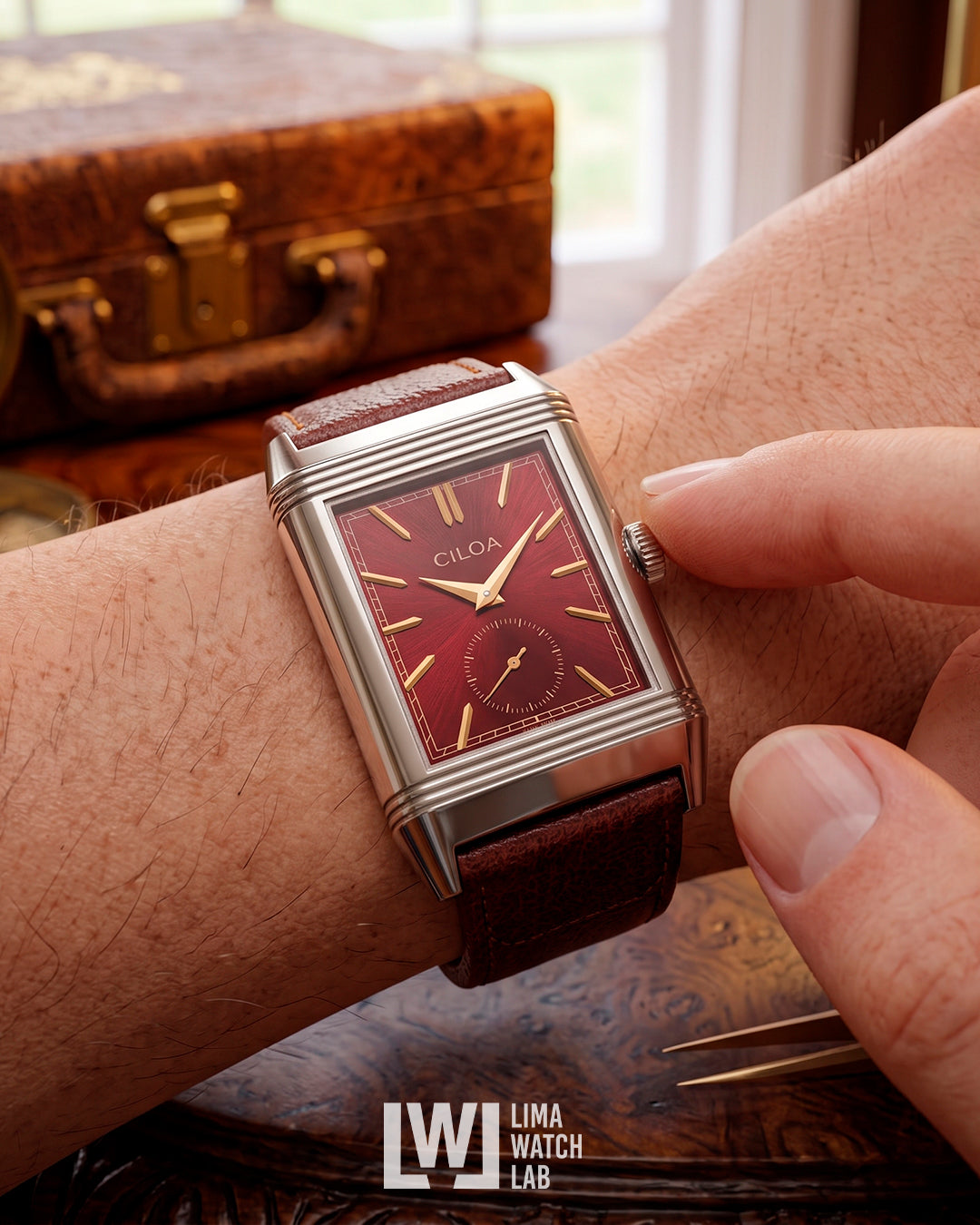 Reloj Ciloa - Burgundy LeCoultre